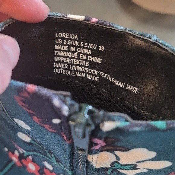 Loreida Satin Block Heel Embroidered Bootie - Picture 7 of 8